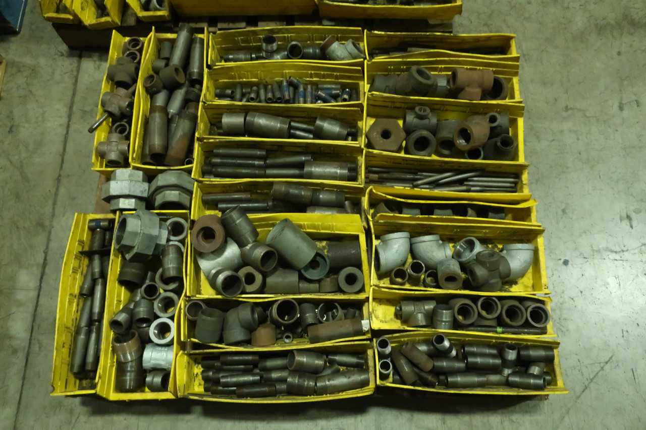 9 PALLETS OF ASSORTED FITTINGS - PROCESS EQUIPMENT