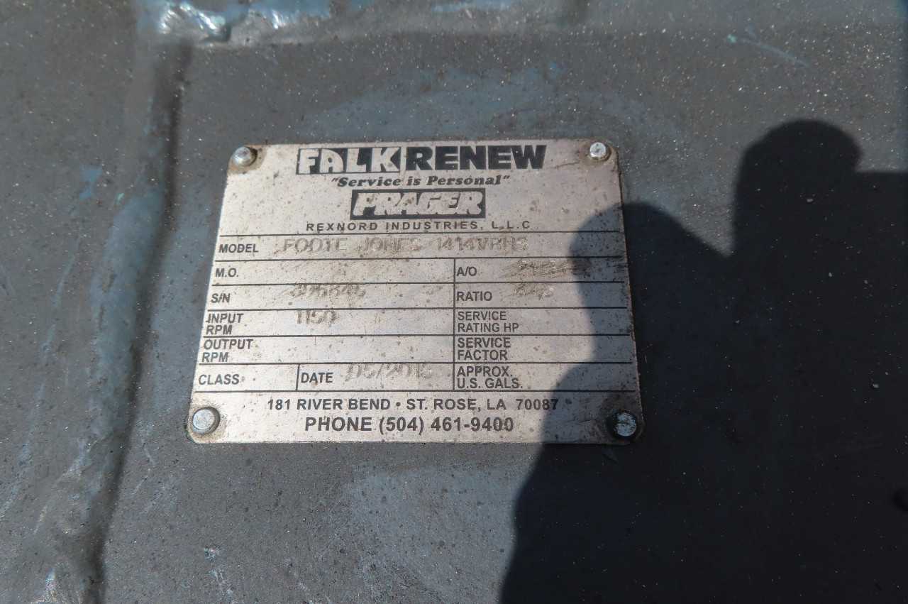 FOOTE JONES 1414VBHS 445:1 GEAR REDUCER - GEAR REDUCERS