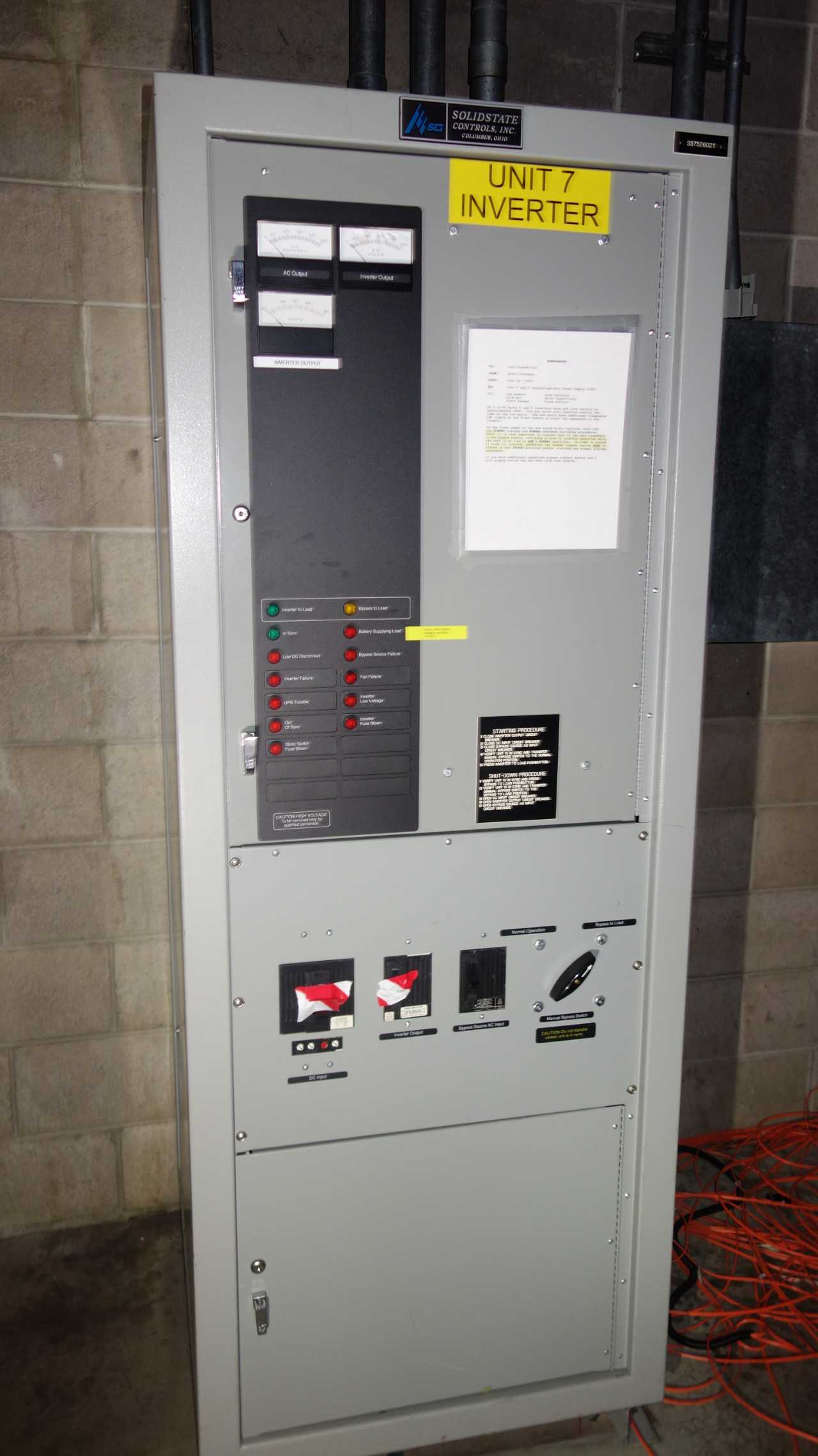 LOT OF 3 SOLIDSTATE SS12100N 10 KVA INVERTERS 120V-AC - ELECTRICAL COMPONENTS