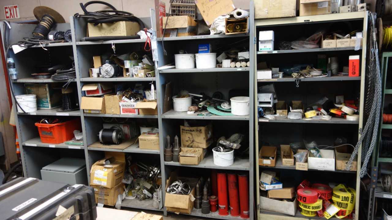 CONTENTS OF 4 SHELF COLUMNS,ASSORTED MRO - INDUSTRIAL PARTS
