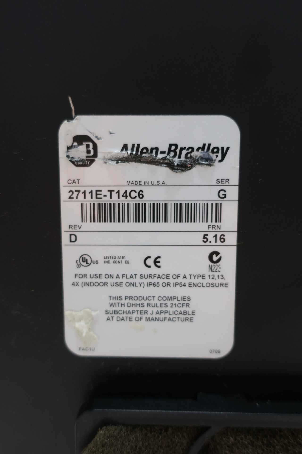 ALLEN BRADLEY 2711E-T14C6 PANELVIEW 1400E OPERATOR INTERFACE SER G REV D - AUTOMATION & CONTROLS