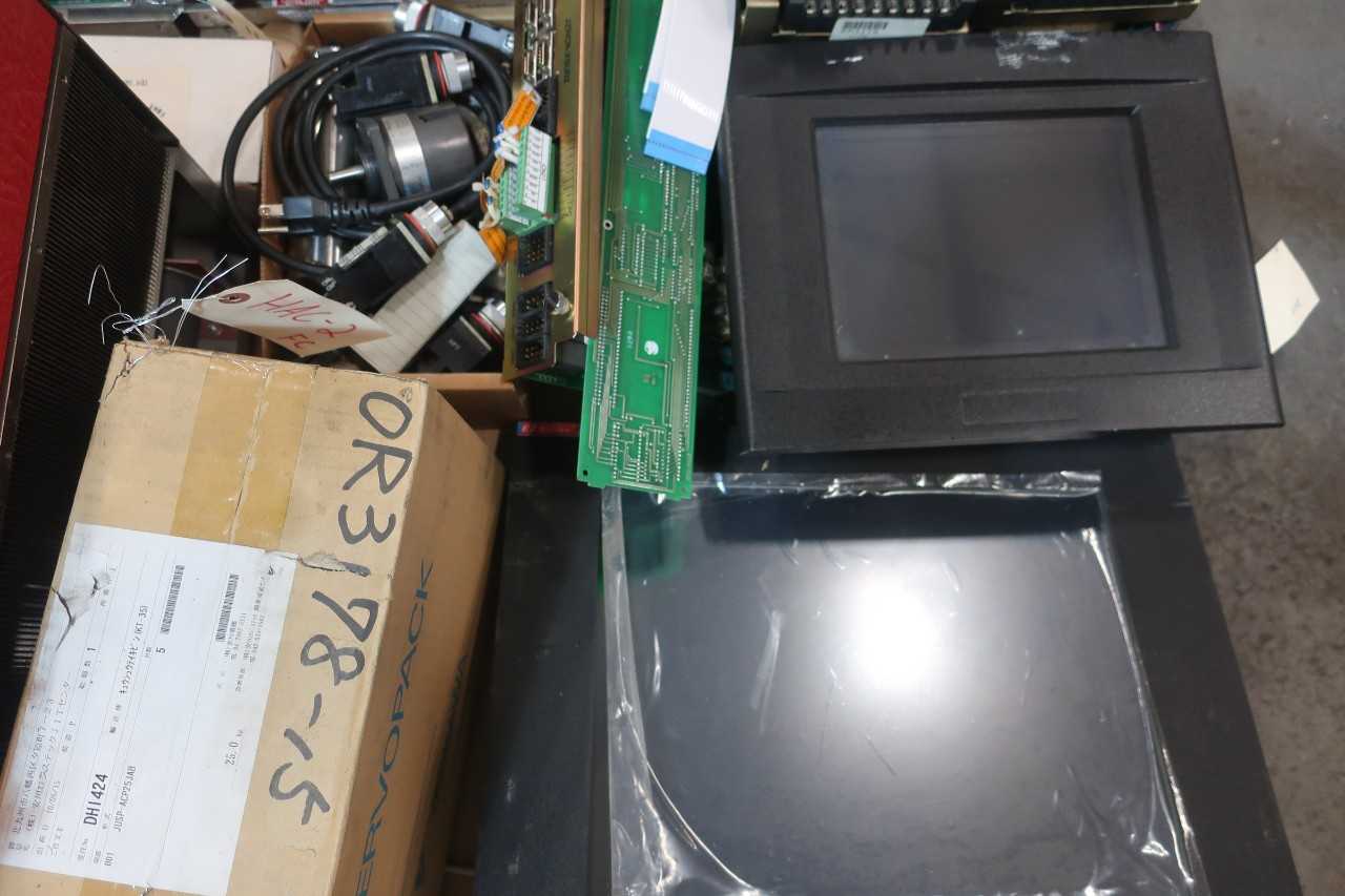 1 PALLET OF CIRCUIT BOARDS, SWITCH CONT, SERVO CONT, POWER SUPPLY, SERVO PACK AMP, OPERATOR INTERFACE PANEL- ALLEN BRADLEY, MEDAR, MITSUBISHI, EZ AUTOMATION, YASKAWA, POWER X - AUTOMATION & CONTROLS