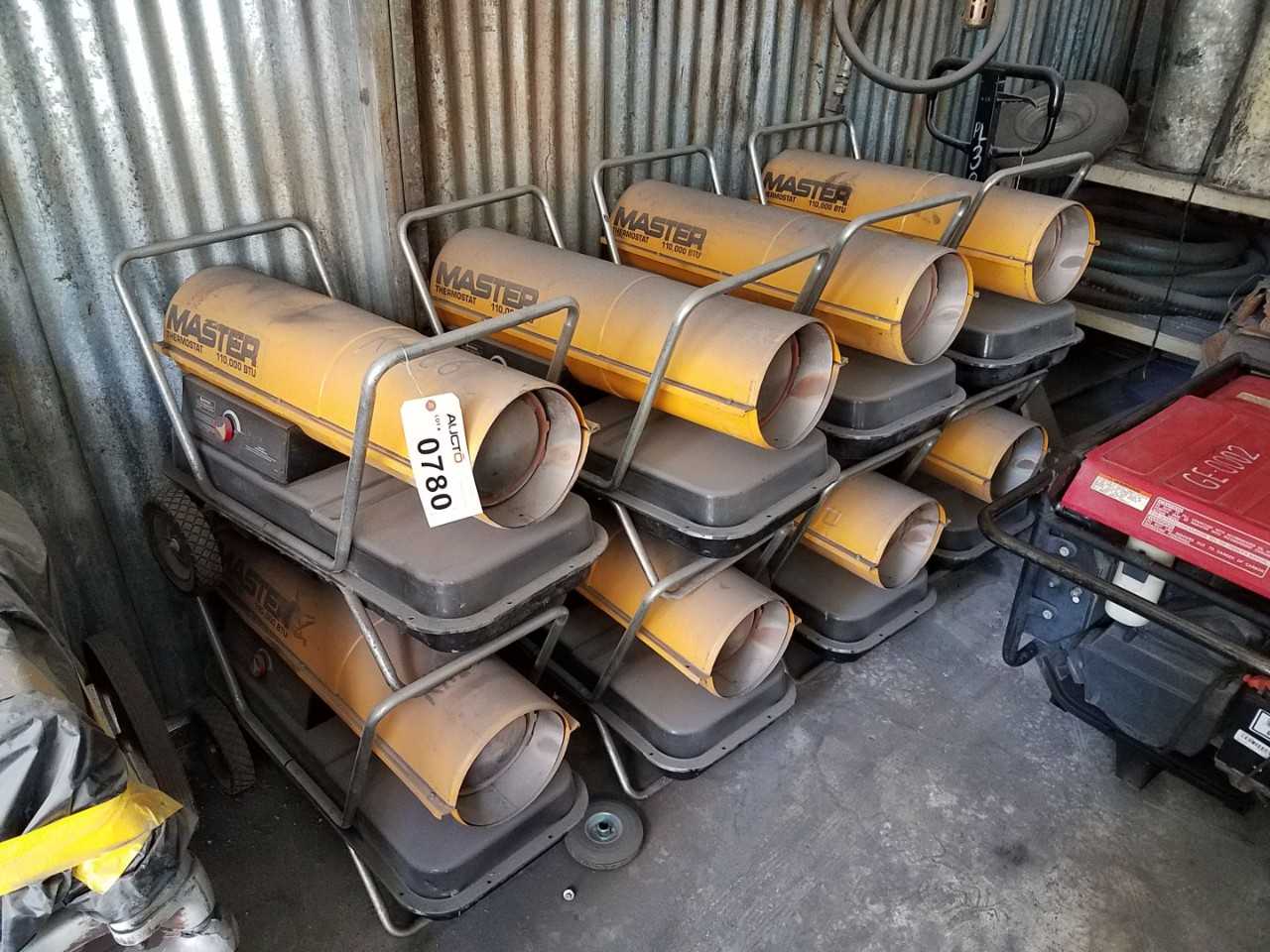 Lot of 6 construction heaters, 110000 BTU/hr, 120V-AC - HVAC EQUIPMENT Lot of 6 construction heaters, 110000 BTU/hr, 120V-AC - HVAC EQUIPMENT