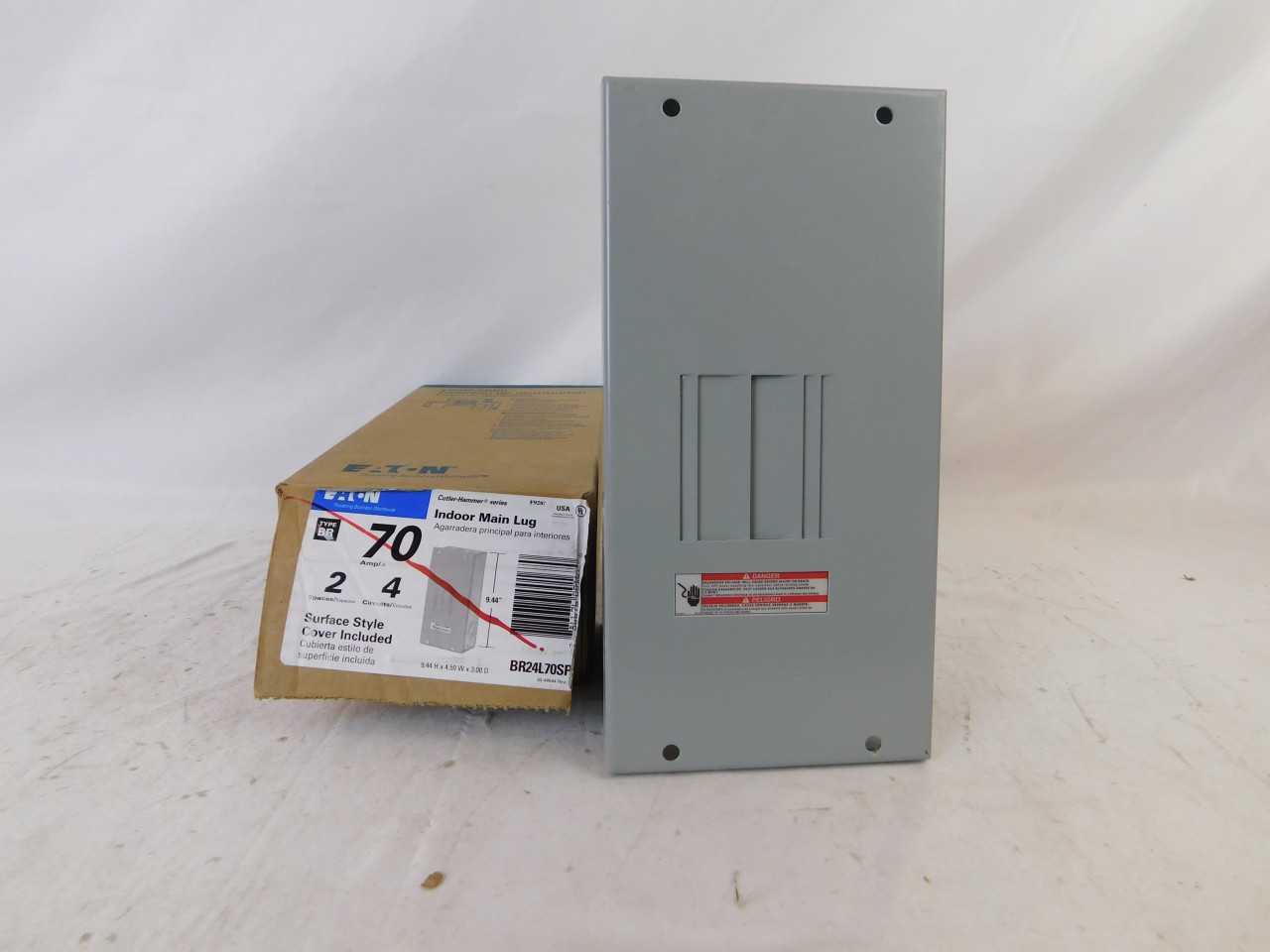 Quantity of 4 Used Eaton BR24L70SP Main Lug Panel BR 4P 70A 120V 4 Cir 2 Sp - ELECTRICAL COMPONENTS