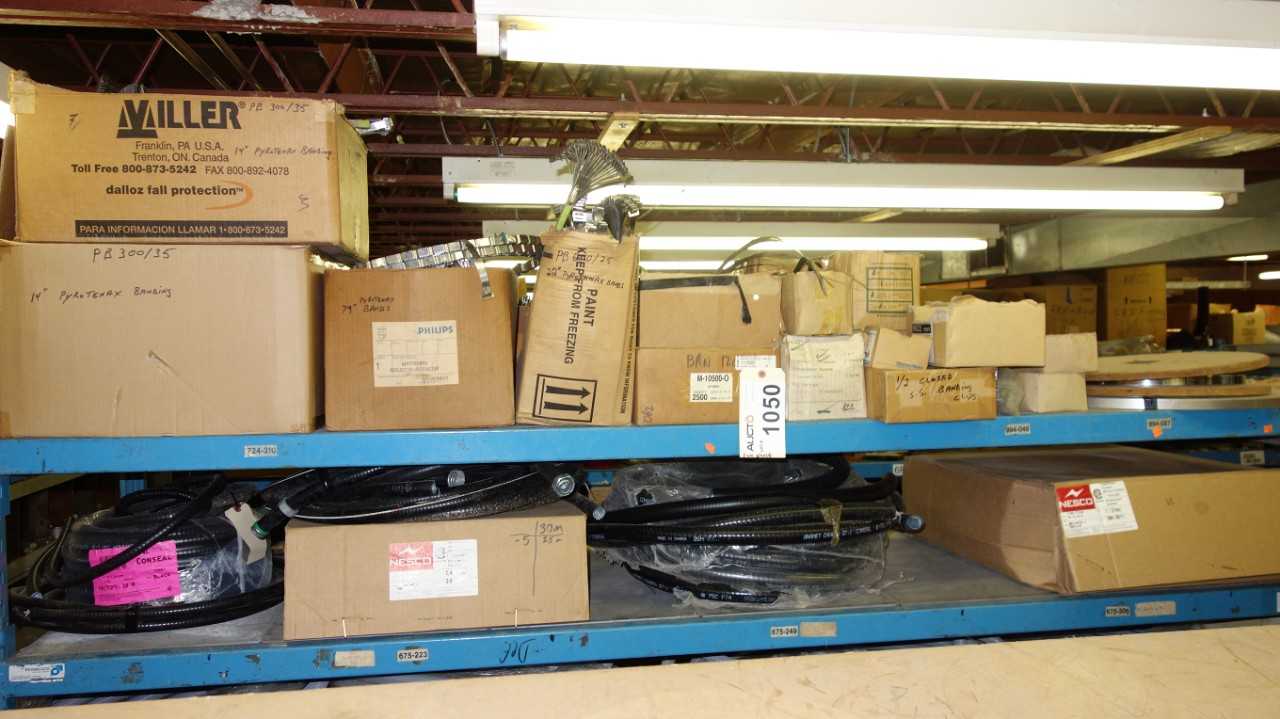 CONTENTS OF SHELF, ASSORTED CABLE BANDING CLAMPS - ELECTRICAL COMPONENTS