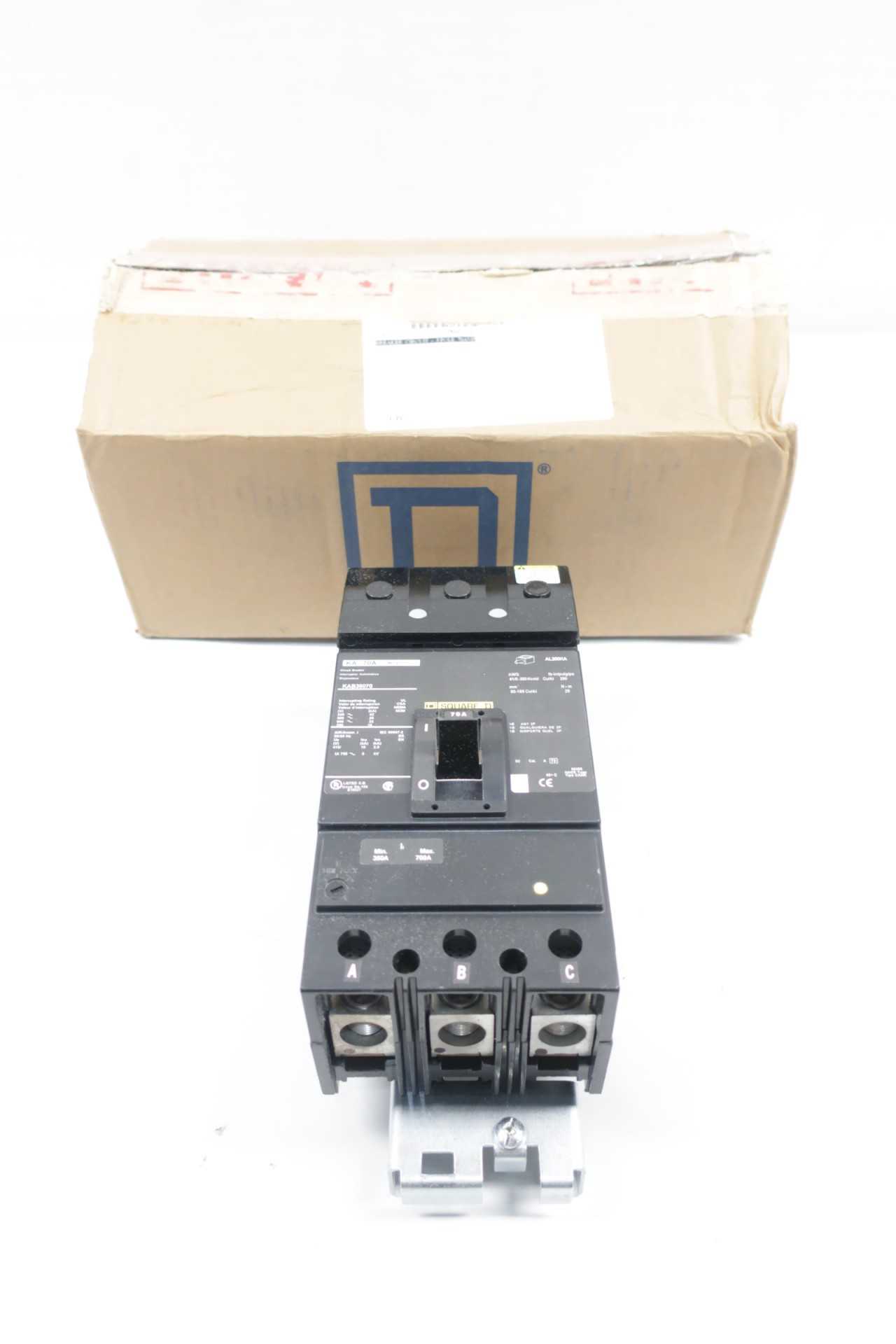 SQUARE D KAB36070 I-LINE 3P 70A AMP 600V-AC MOLDED CASE CIRCUIT BREAKER - CIRCUIT BREAKERS