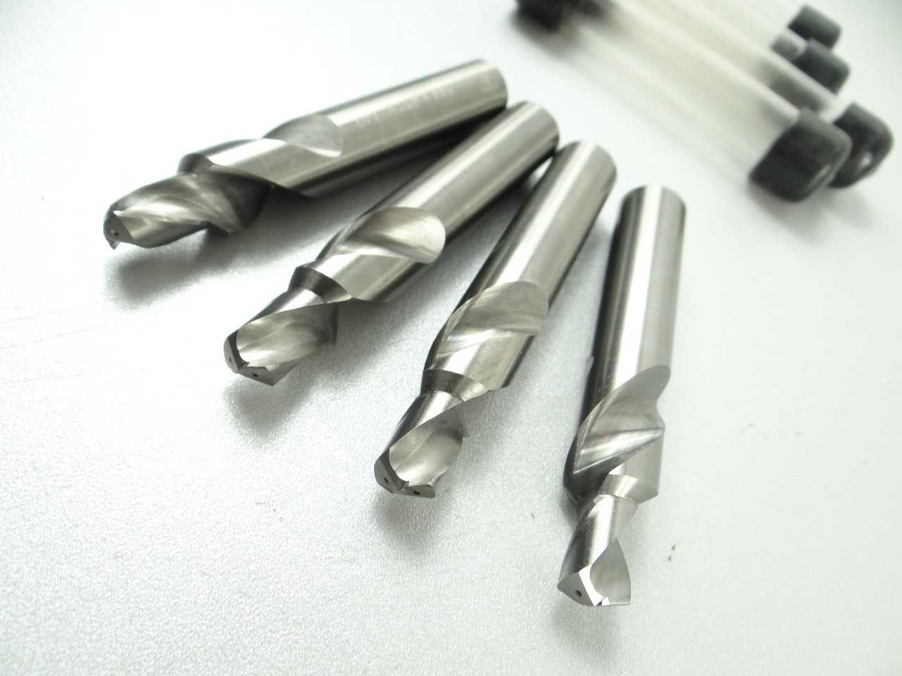 Lot of 4 Solid Carbide Coolant Thru Step Drills - MACHINING ACCESSORIES & TOOLING