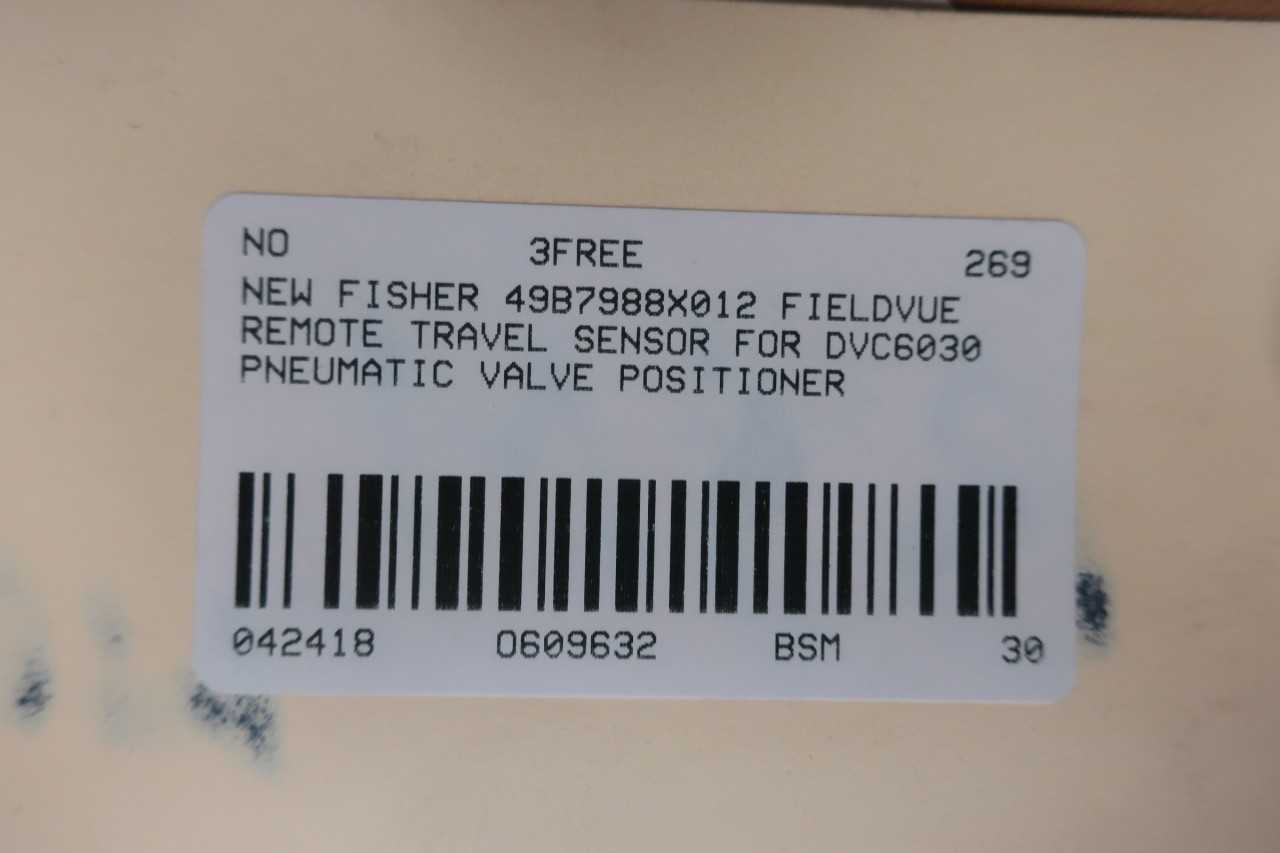NEW FISHER 49B7988X012 FIELDVUE REMOTE TRAVEL SENSOR FOR DVC6030 PNEUMATIC VALVE POSITIONER - CONTROL VALVE