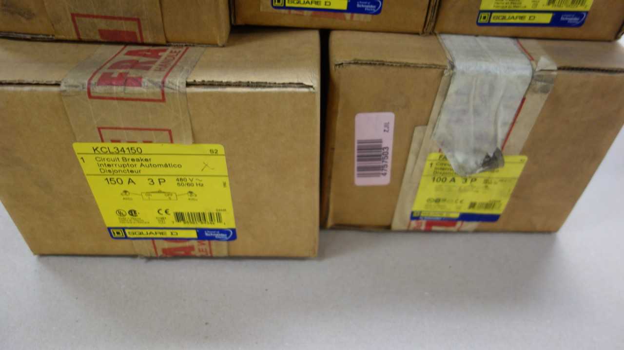 LOT OF 5 ASSORTED SQUARE D CIRCUIT BREAKERS - CIRCUIT BREAKERS