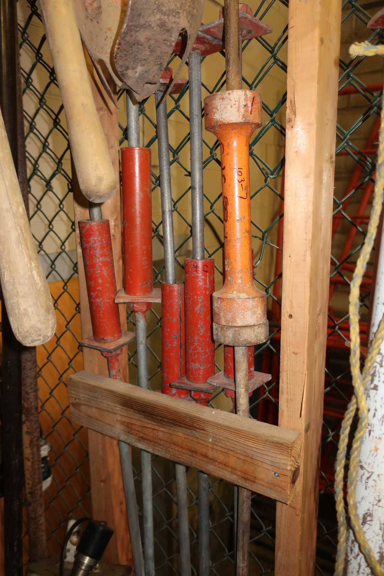 LOT OF ASSORTED PORTABLE GROUND RODS - ELECTRIC POWER TOOLS