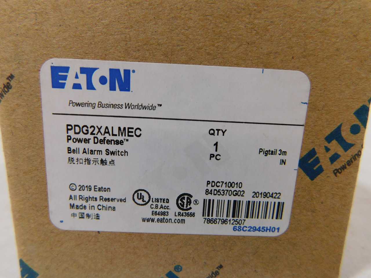 Quantity of 30 New Surplus Eaton PDG2XALMEC Bell Alarm Switch 600V - ELECTRICAL COMPONENTS Quantity of 30 New Surplus Eaton PDG2XALMEC Bell Alarm Switch 600V - ELECTRICAL COMPONENTS