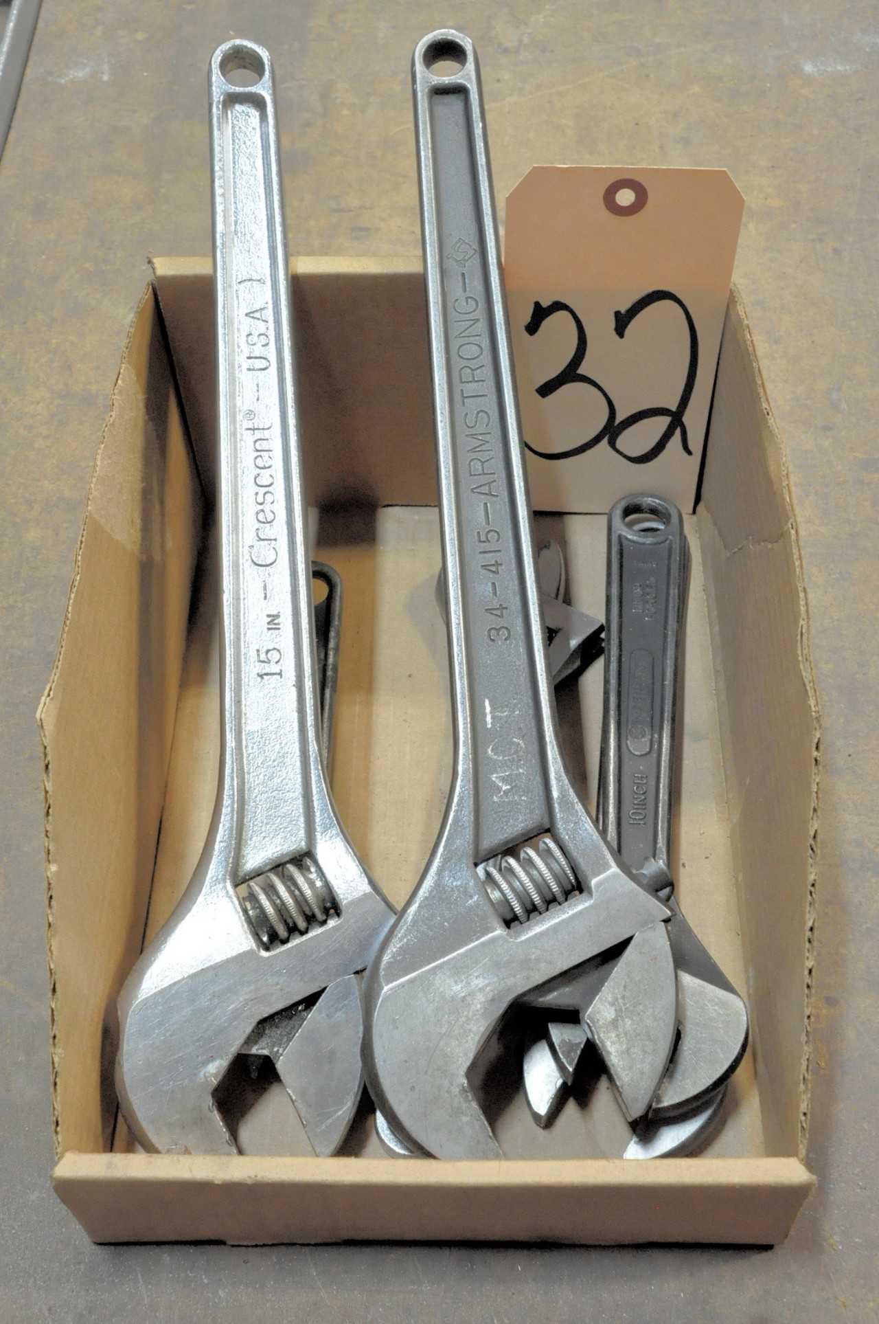 Lot-Adjustable Wrenches in (1) Box - HAND TOOLS