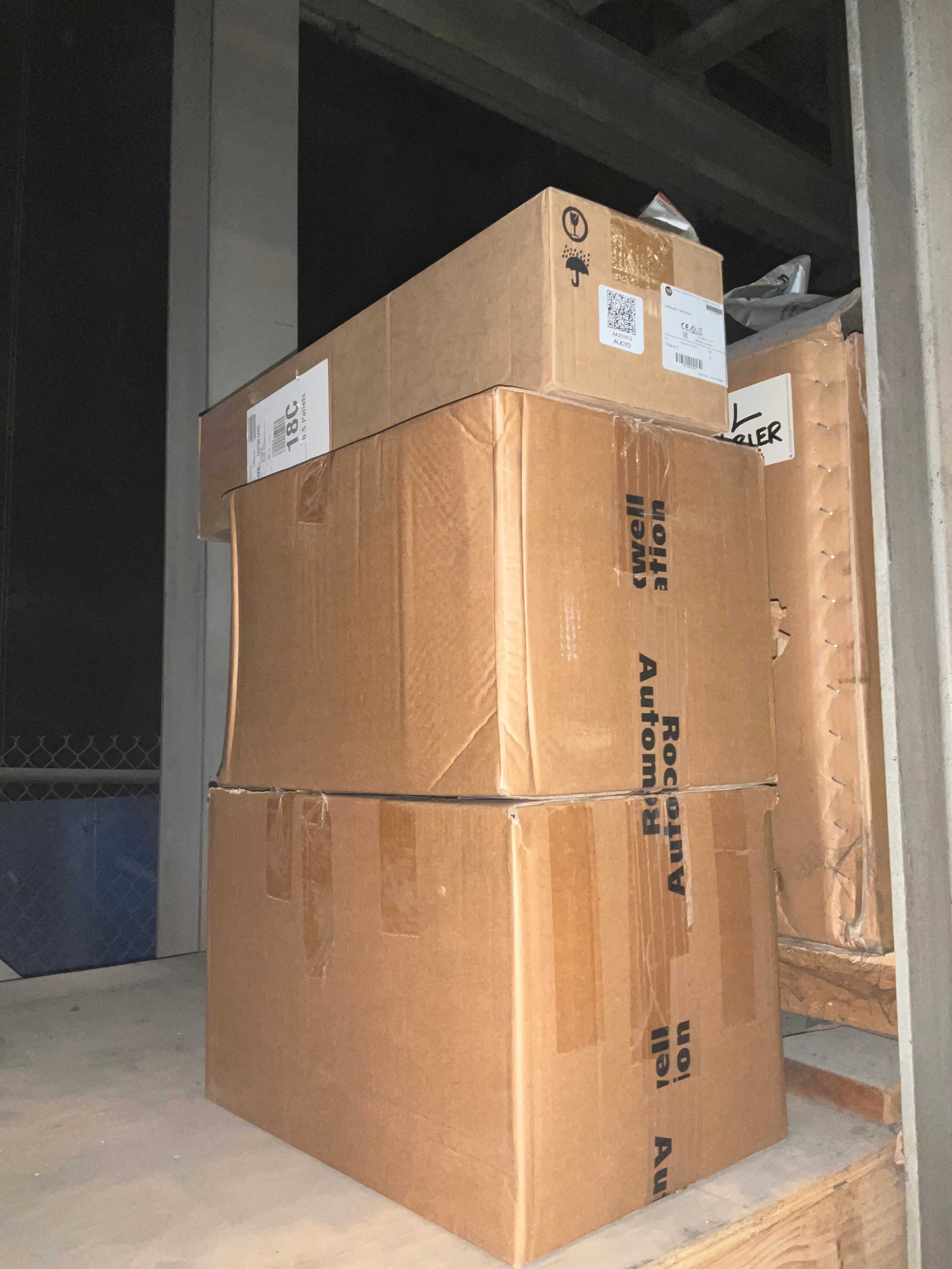 QTY 3- BOXES OF ALLEN BRADLEY CONTROLS, BREAKERS, CONTACTORS, AND PLCS - INDUSTRIAL PARTS