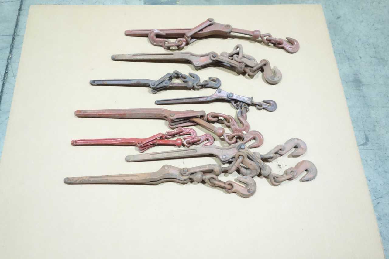 LOT OF 8 LEVER CHAIN BINDERS - ELECTRIC POWER TOOLS