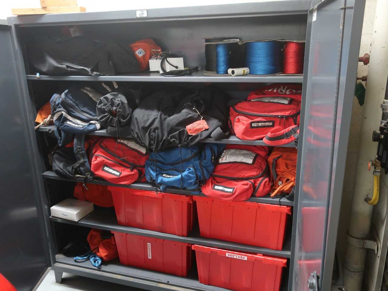 Steel cabinet, 72" x 24" x 78", contents excluded - TOOL STORAGE