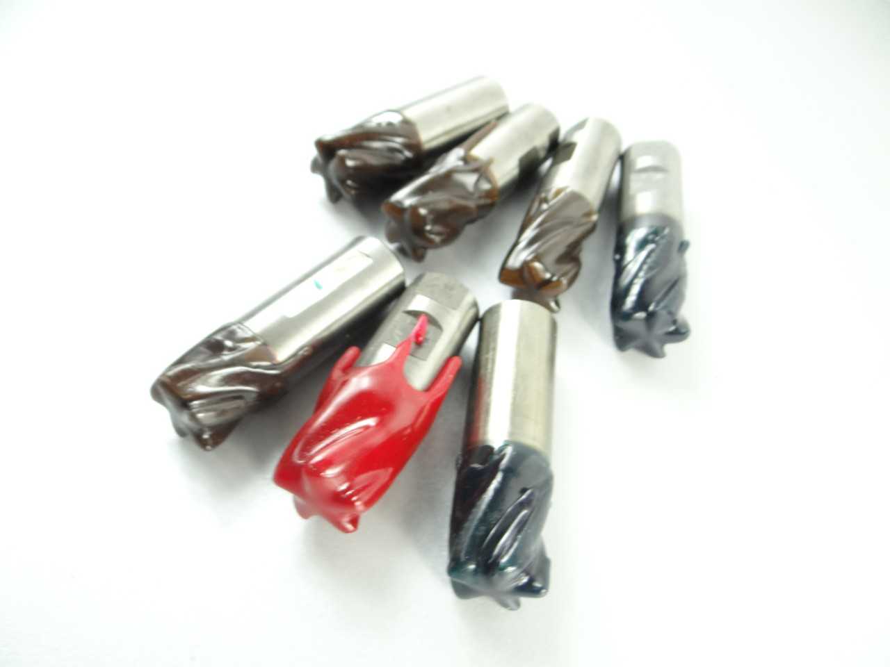 Lot of 7 Freshly Sharpened HSCO 5 Flute Roughing End Mills - MACHINING ACCESSORIES & TOOLING