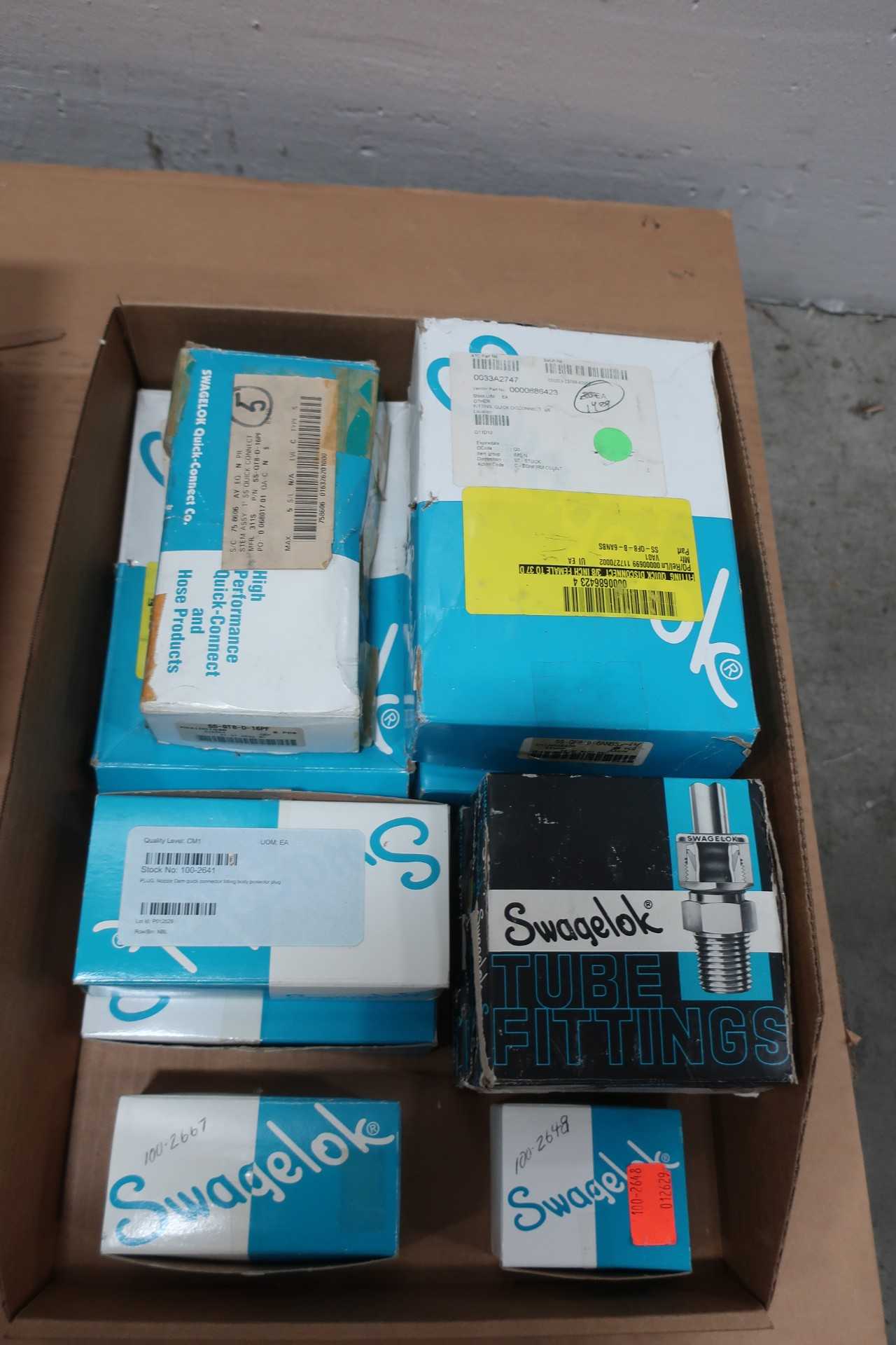 LOT OF ASSORTED SWAGELOK FITTINGS - PROCESS EQUIPMENT