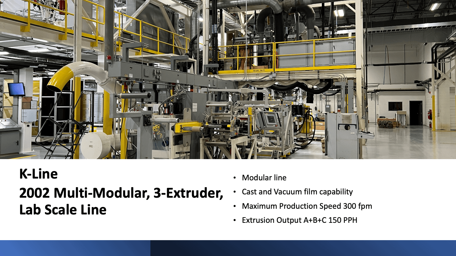 BULK LOT OF ENTIRE K-LINE 2002 MULTI-MODULAR, 3-EXTRUDER LAB SCALE LINE (SUBJECT TO BID CONFIRMATION) - LAB & SCIENTIFIC