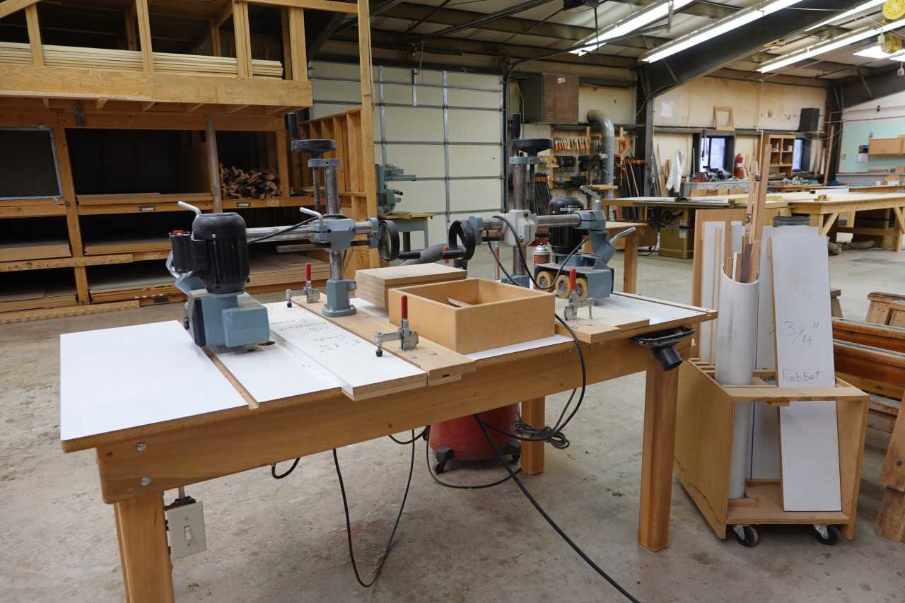 Double Router Table w/Power Feeds - MACHINING ACCESSORIES & TOOLING