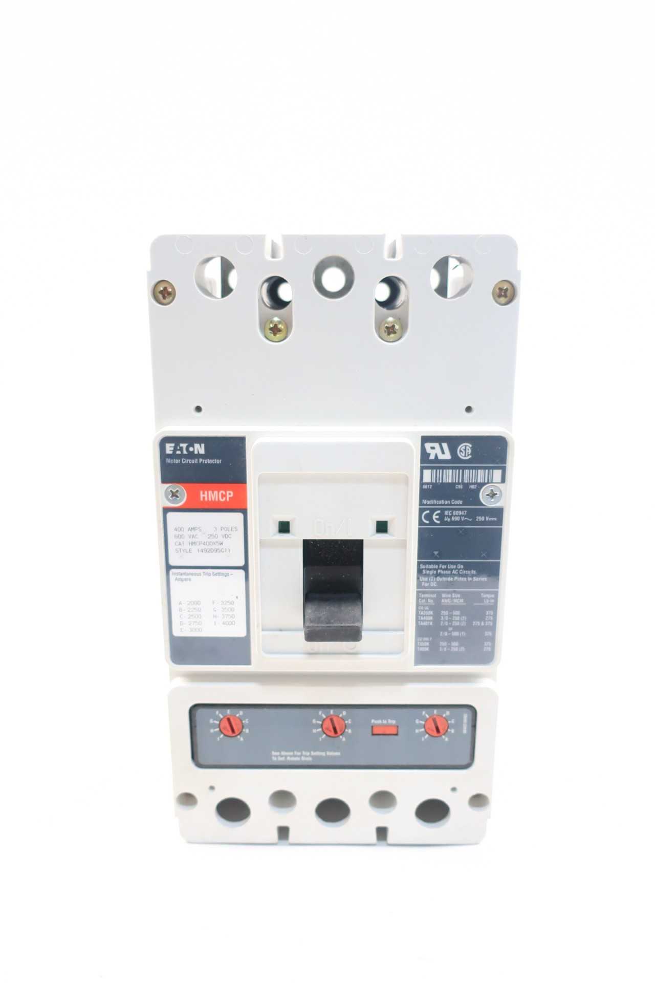 NEW EATON HMCP400X5W 3P 400A 600V CIRCUIT BREAKER - CIRCUIT BREAKERS