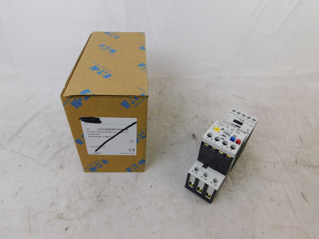 Lot of Qty 10x Eaton XTAE007B10A5E005 Non-Reversing Starter 7A 110/120VAC - MOTOR STARTERS