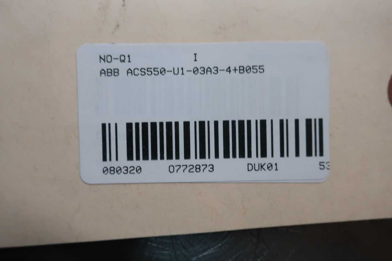 ABB ACS550U103A34 B055 AC VFD DRIVE 380480VAC 500HZ 0480VAC 15HP - MOTOR DRIVES