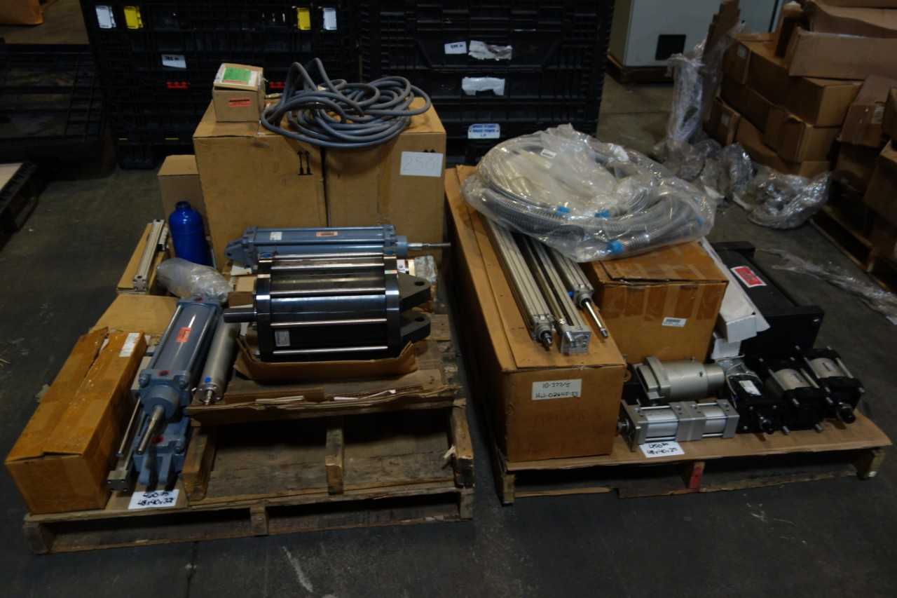 2 PALLETS OF ASSORTED PNEUMATICS - PNEUMATIC PARTS