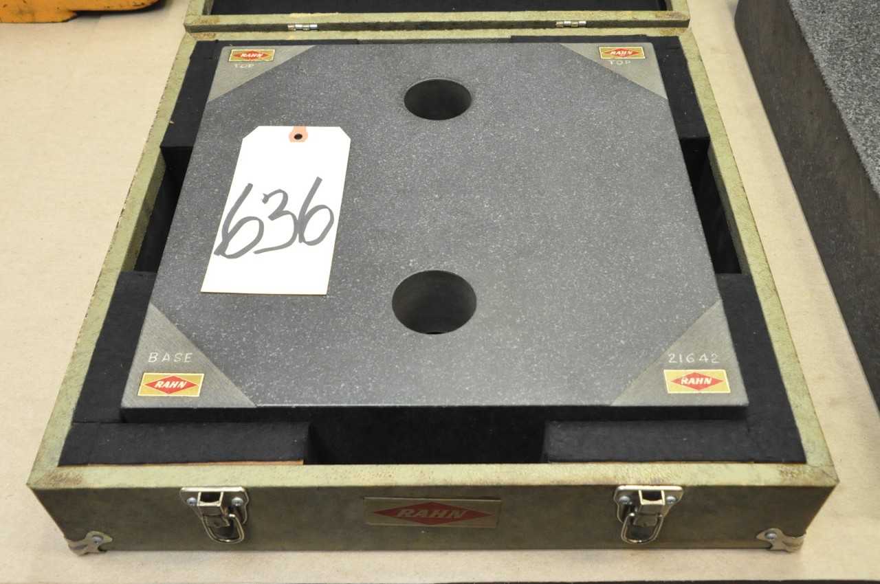 Rahn Black Granite Surface Plate with 2 2 inch Access Center Holes and Case - ELECTRIC POWER TOOLS