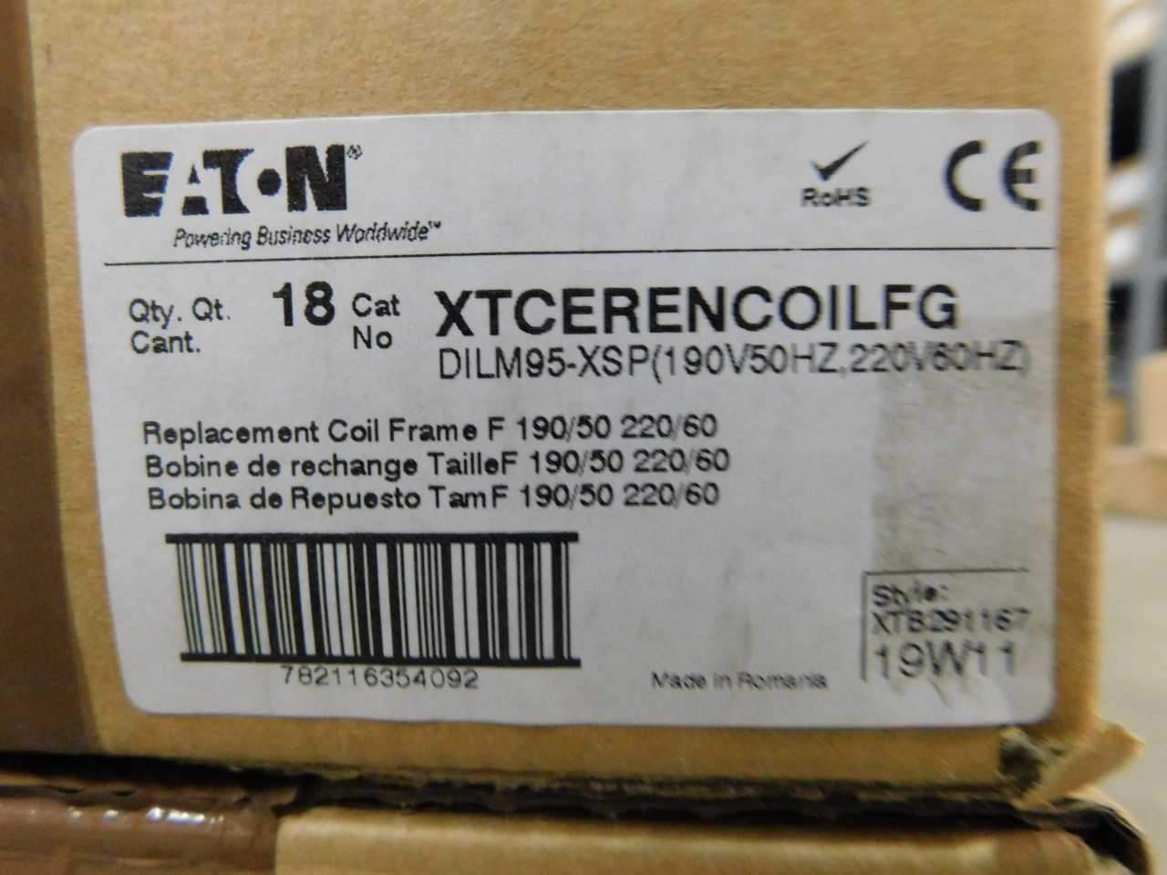 Lot of 1 Box of 18 Replacement Coils - AUTOMATION & CONTROLS