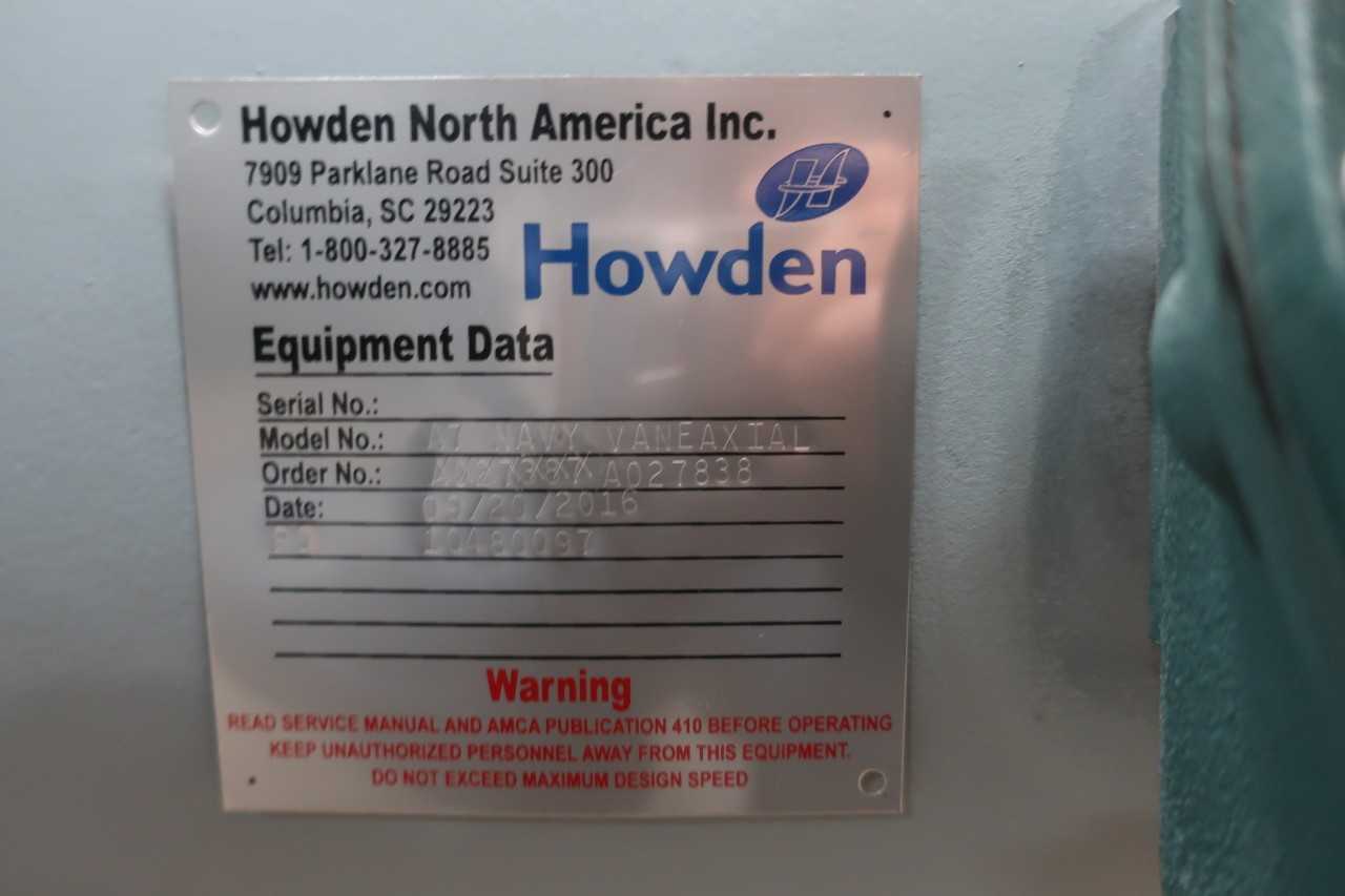 HOWDEN BUFFALO VANE AXIA FAN - TEMPERATURE CONTROL COMPONENTS