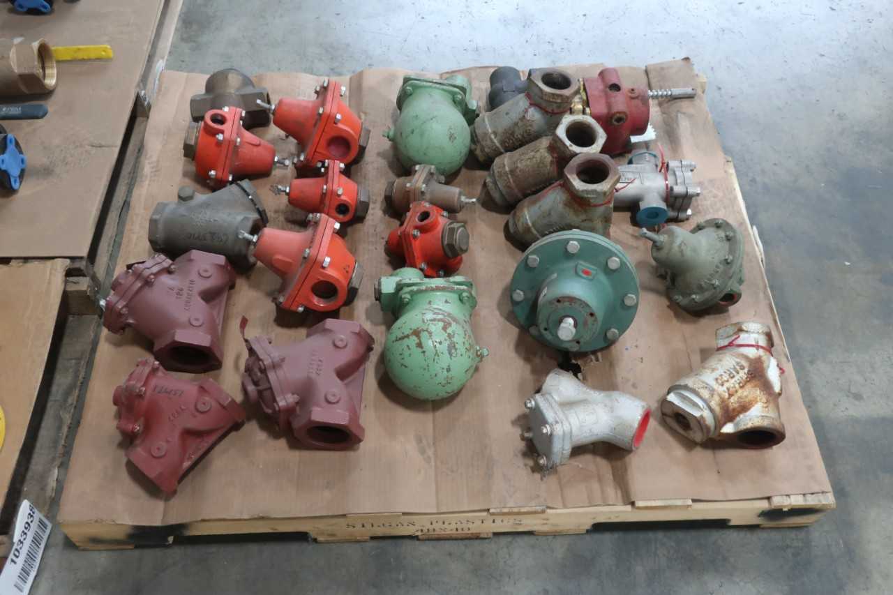 3 PALLETS OF ASSORTED MANUAL VALVES AND VALVE PARTS - VALVES