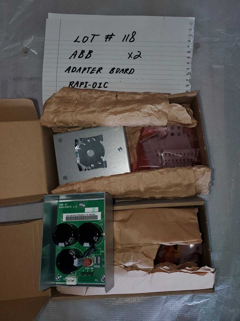 ABB ADAPTER BOARD RAPI-01C QTY. 2 - AUTOMATION & CONTROLS ABB ADAPTER BOARD RAPI-01C QTY. 2 - AUTOMATION & CONTROLS