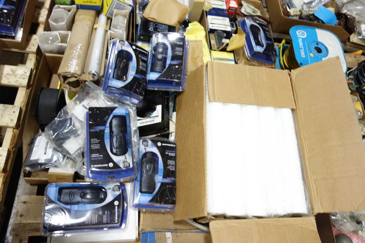 10 PALLETS OF ASSORTED MISCELLANEOUS INDUSTRIAL SURPLUS - ELECTRICAL COMPONENTS