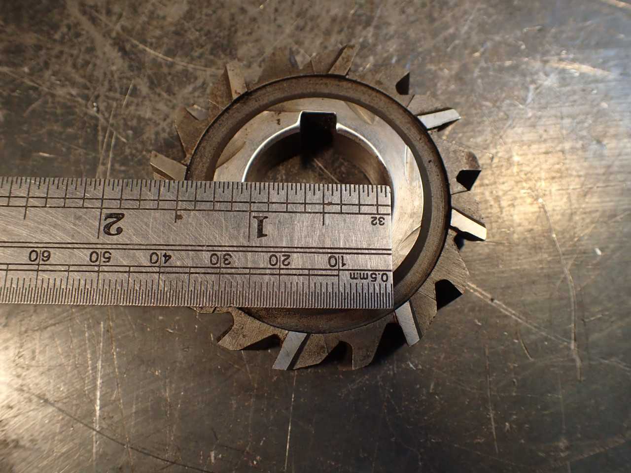 2-7/16" OD x 1/2" Staggered Tooth Side Milling Cutter: 1" Horizontal Arbor Hole - MILLING TOOLS