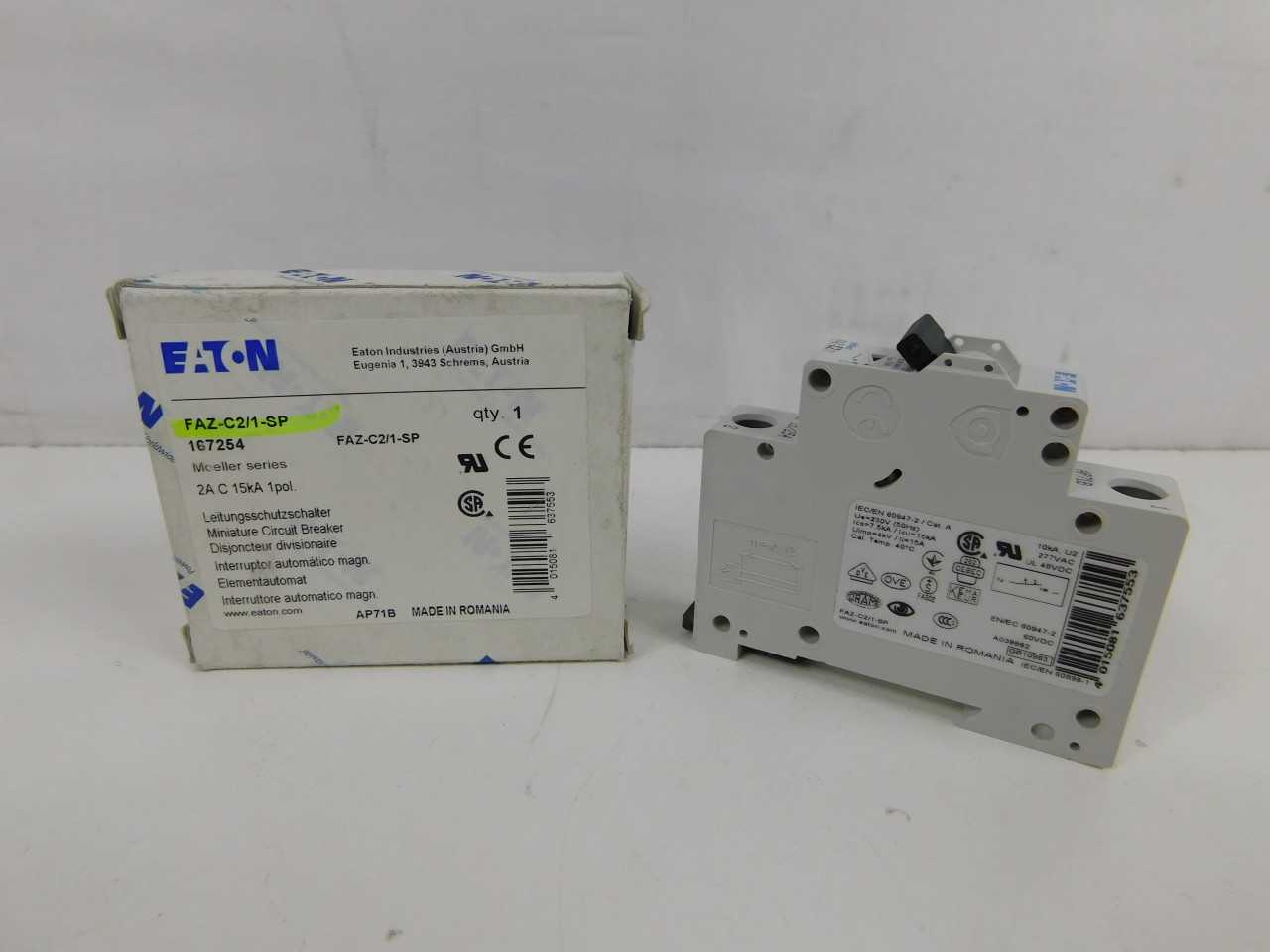 Quantity of 15x FAZ-C2/1-SP MCB/Industrials - VALVES