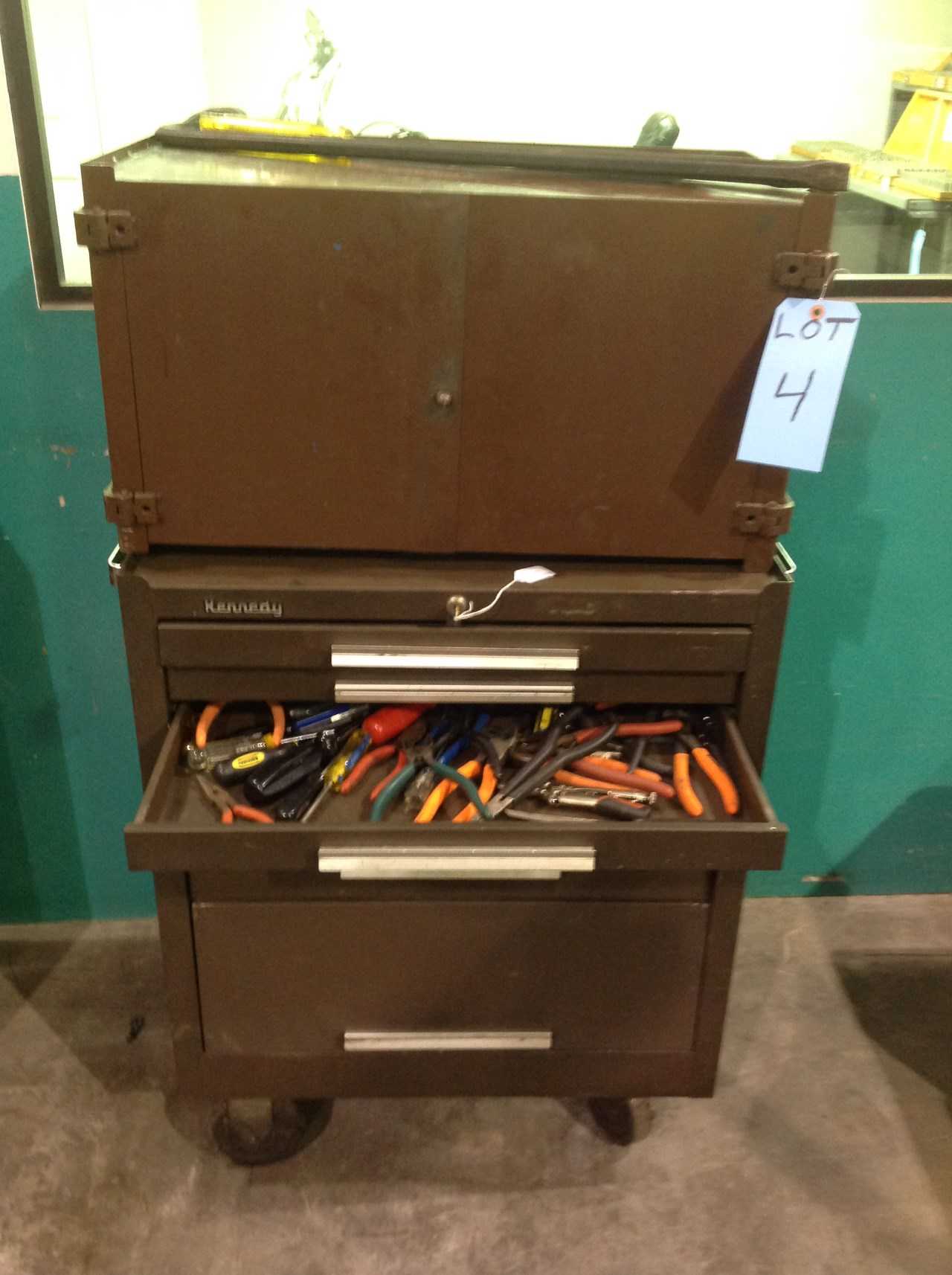 Kennedy 5 drawer portable tool box w/ contents - MISCELLANEOUS