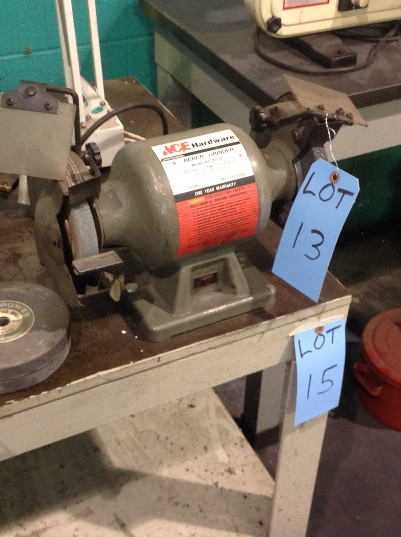 6" Ace bench Grinder, 1/2HP, 110V - MISCELLANEOUS