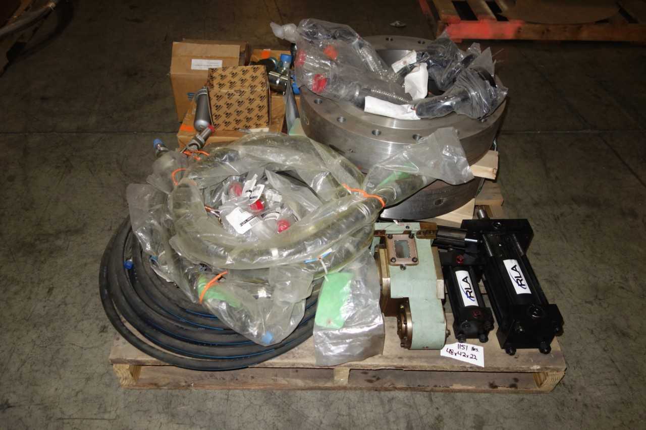 PALLET OF ASSORTED FITTINGS, HOSES, FILTERS, CYLINDERS - PROCESS EQUIPMENT