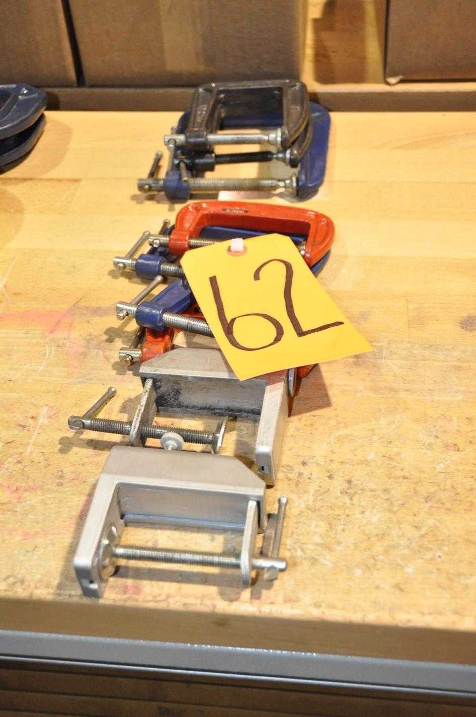 Lot-(9) Asst'd Clamps in (1) Row - ELECTRIC POWER TOOLS Lot-(9) Asst'd Clamps in (1) Row - ELECTRIC POWER TOOLS