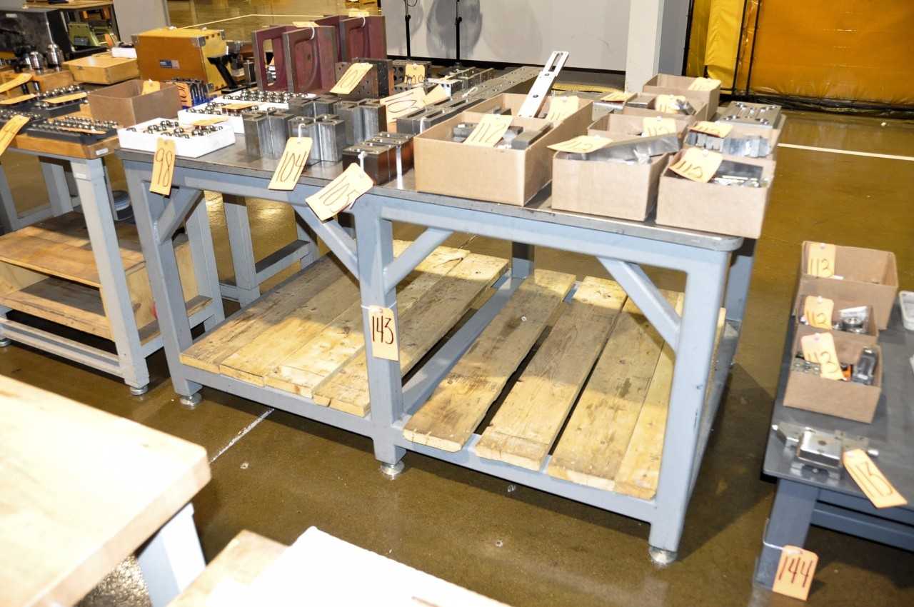 48" x 72" x 36" H x 1" Thick Steel Table - MATERIAL HANDLING