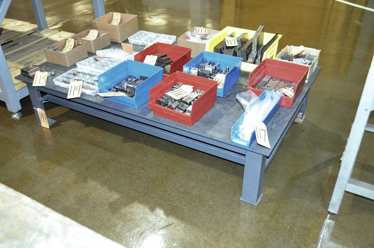 44" x 72" x 16" H x 1/2" Thick Steel Table - MATERIAL HANDLING