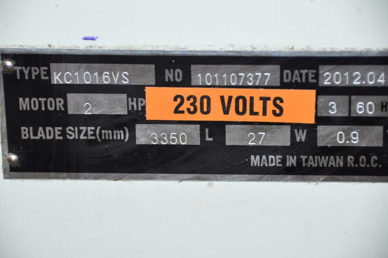 (2012) CLAUSING KALAMAZOO 10" x 16" Band Saw - METAL SAWS