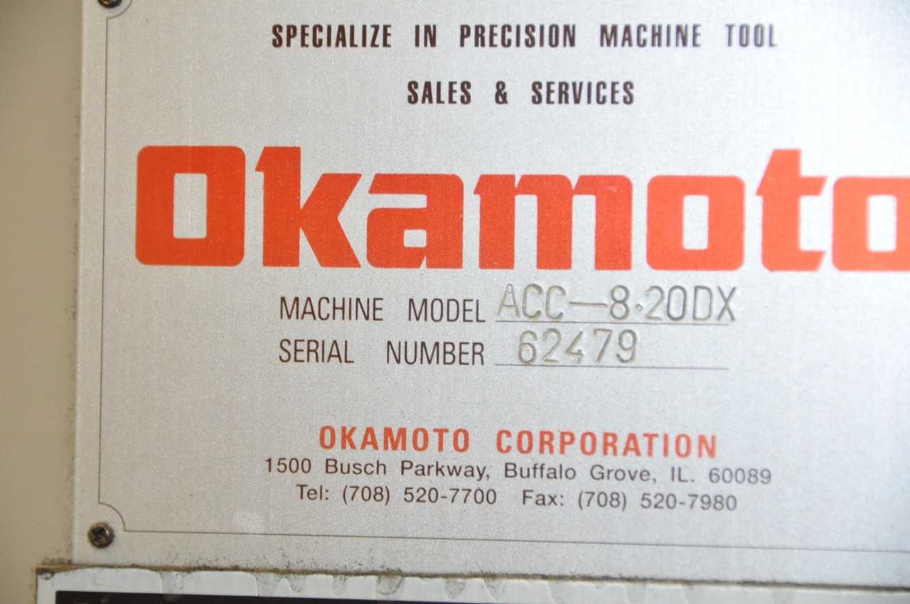 OKAMOTO ACC8-20DX, 8" x 20" Automatic Surface Grinder - GRINDING MACHINES