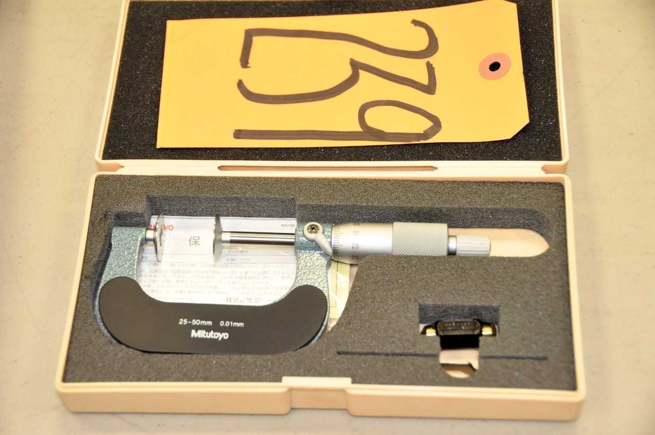 MITUTOYO 25 - 50mm Flange Type Micrometer - ELECTRIC POWER TOOLS