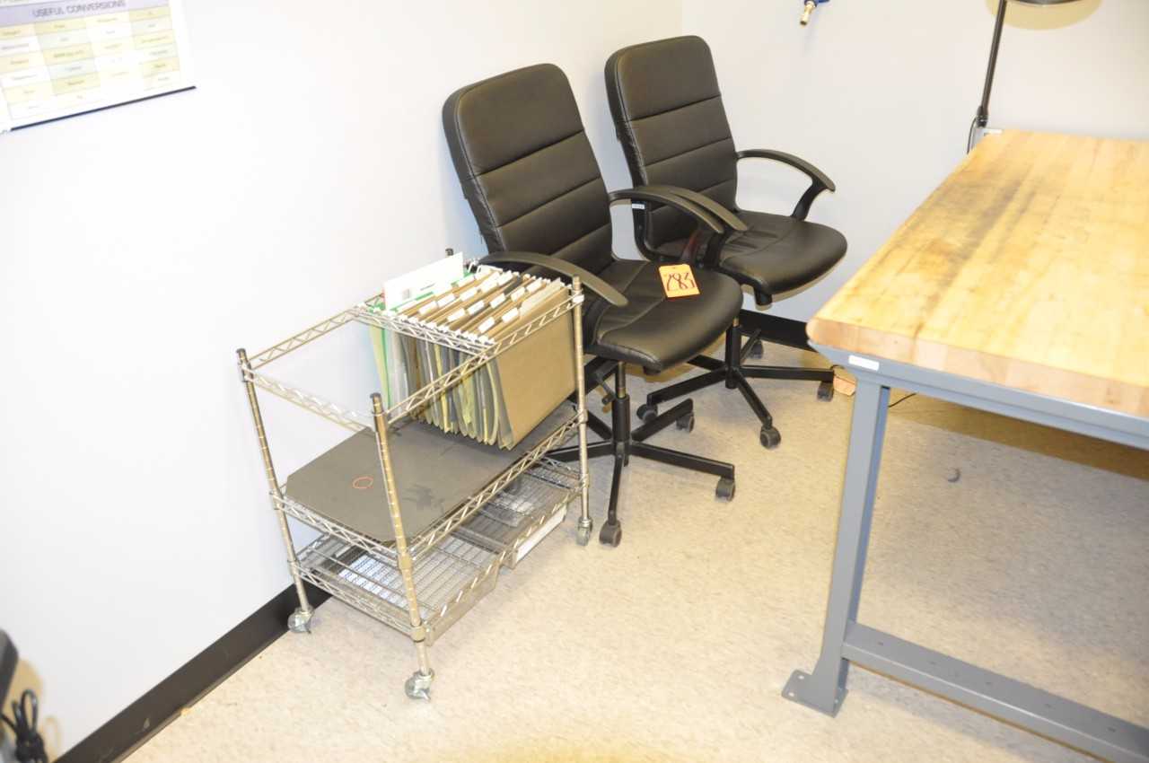 Lot-(2) Chairs and Cart - PLANT & FACILITY