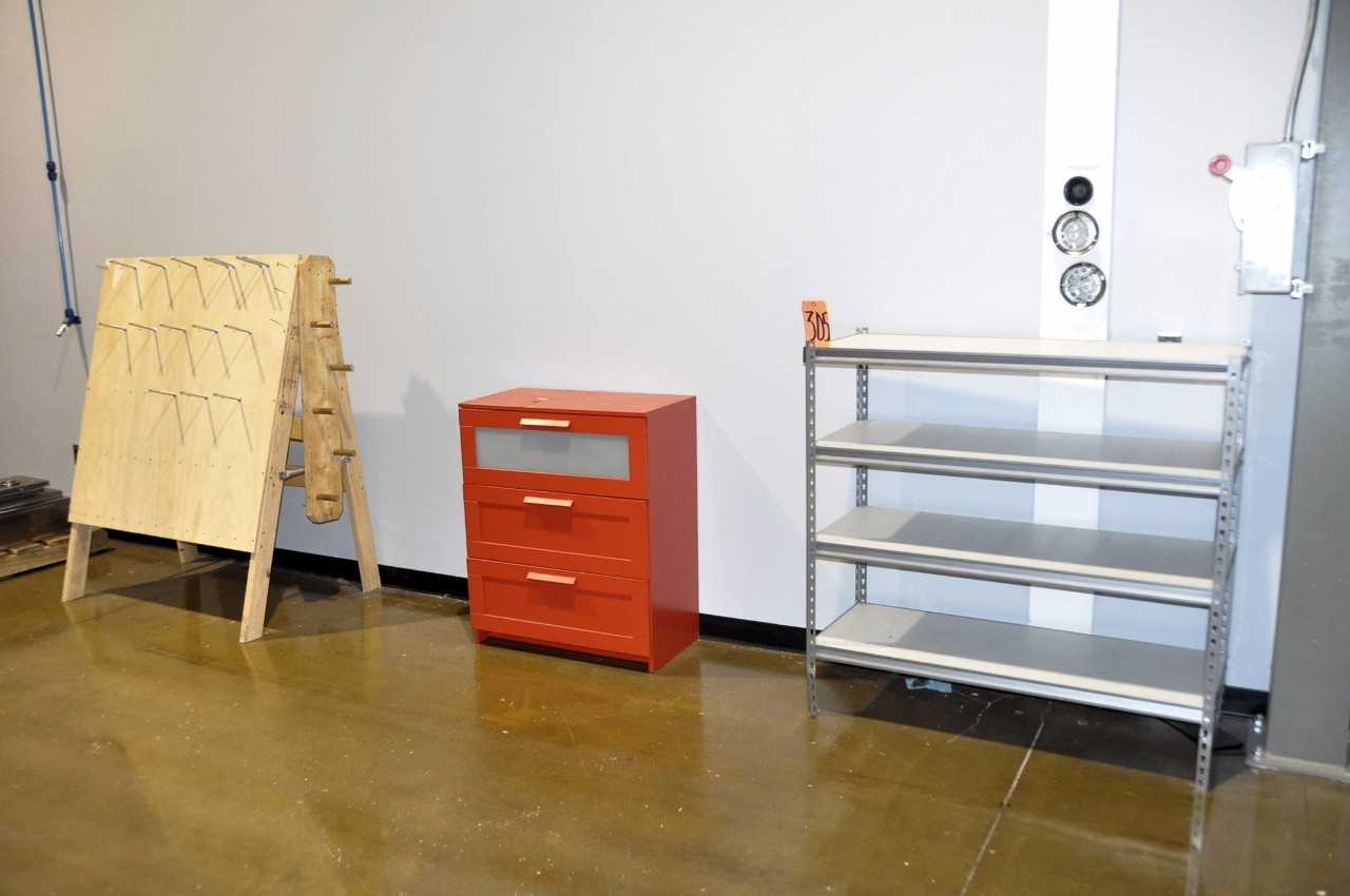Lot-Section Shelving, Bookcase and A-Frame Stand - MISCELLANEOUS