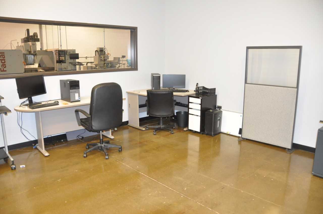 Lot-(2) Desks, Chairs, Cabinet, Partition and Shredder - MISCELLANEOUS