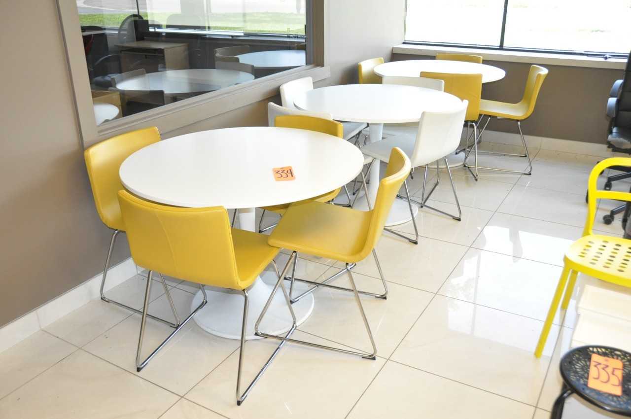 Lot-(3) Round Tables and (12) Chairs - MISCELLANEOUS