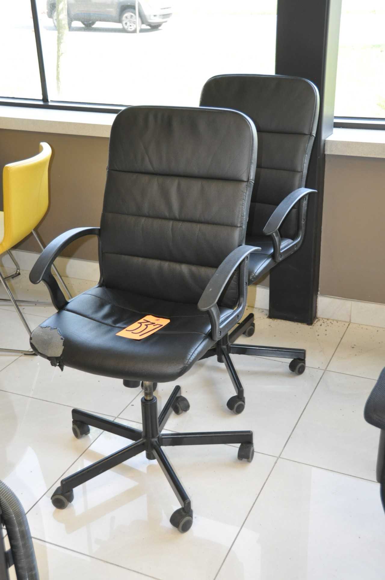 Lot-(2) High Back Swivel Office Chairs, Black - MISCELLANEOUS