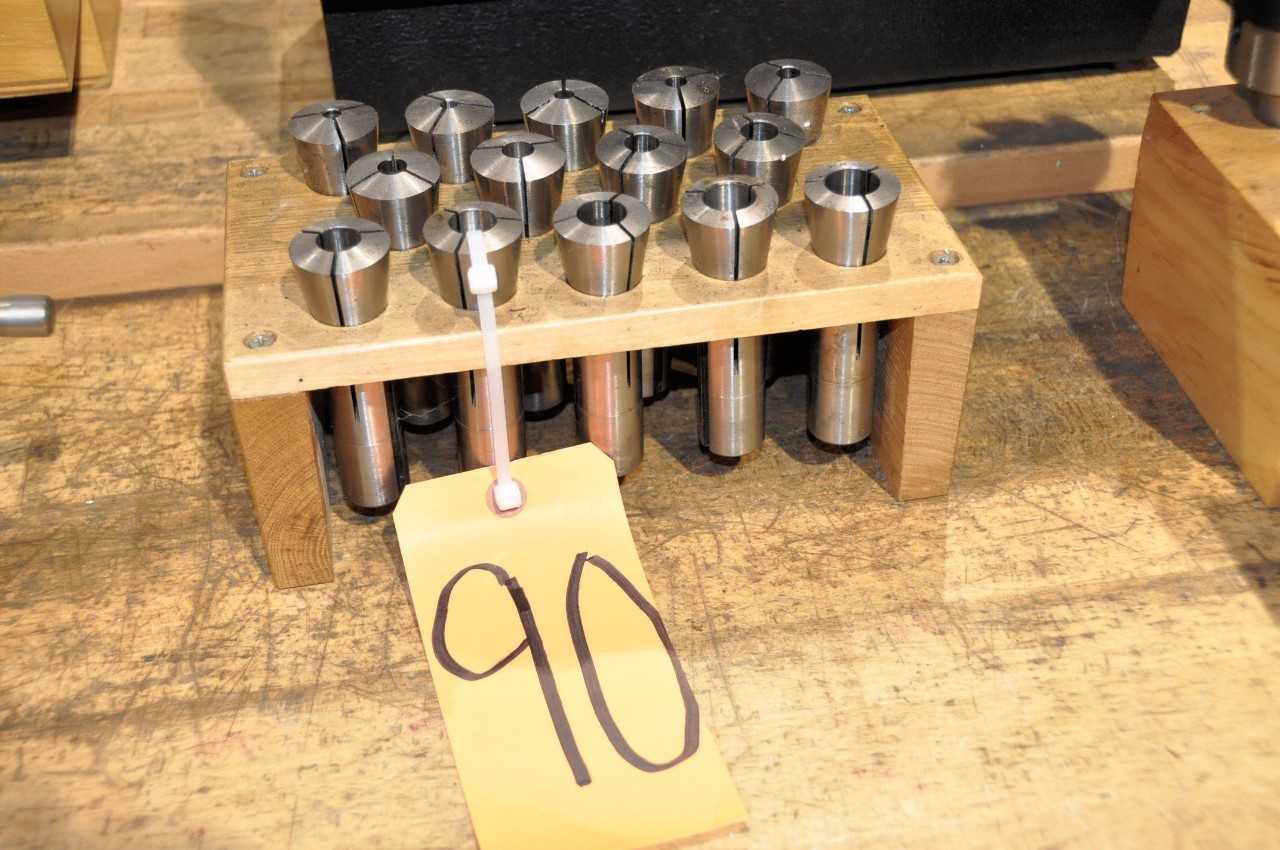 Lot-(14) R8 Collets with Stand - ELECTRIC POWER TOOLS